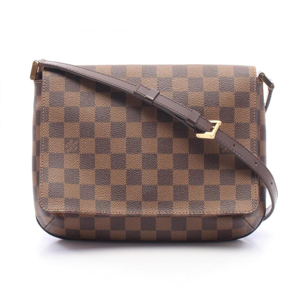 Louis Vuitton Musette Tango Short Strap Damier Ebene Shoulder Bag Handbag Coa...